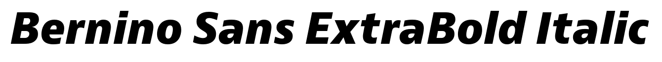 Bernino Sans ExtraBold Italic